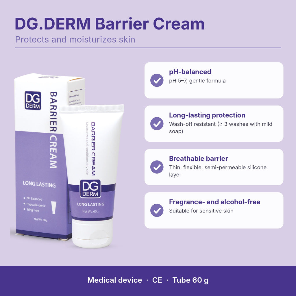 D.G Dena Barrier Cream 60 ml – hipoalerģisks ādas aizsargkrēms, kurš nesatur cinka oksīdu
