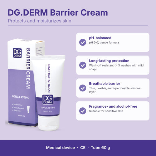D.G Dena Barrier Cream 60 ml – hipoalerģisks ādas aizsargkrēms, kurš nesatur cinka oksīdu